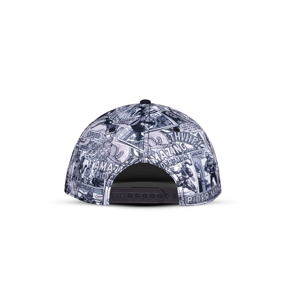 Marvel Spider-Man - AOP Casquette Snapback - Gris/Noir